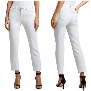 NWT L'AGENCE Sada High Rise Cropped Slim Jeans Blanc White